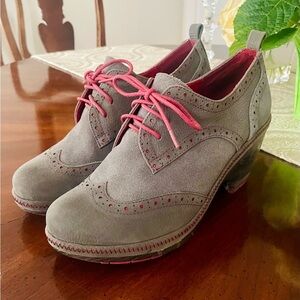 NWOT Jambu Seattle Sport Wedge Design Nubuck Oxford Shoes Sage Womens US Size 7